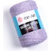 Příze Yarn Art Macrame Cotton Lurex 734 lila s růžovou nitkou