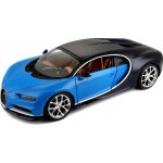 Bburago Plus Bugatti Chiron modrá 1:18 – Zboží Mobilmania
