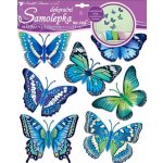 Anděl 10163 Samolepky na zeď motýli modří 38x31 cm – Hledejceny.cz