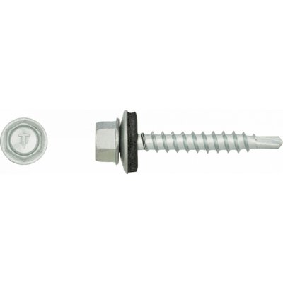 RAWLPLUG Šroub samovrtný OD do dřeva "farmářský šroub" + ocelová podložka RAL Varianta: 4,8 x 35 mm RAL5008 – Hledejceny.cz