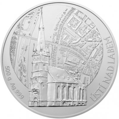 Česká mincovna Stříbrná půlkilová medaile Statutární město Ústí nad Labem stand 500 g – Hledejceny.cz