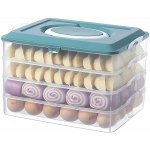 Pronett XJ5218 Sada plastových stohovatelných dóz modré víko 4 ks – Zboží Dáma