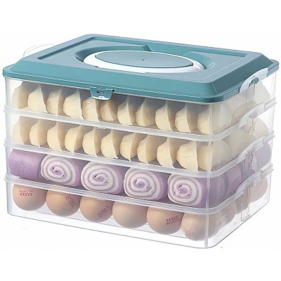 Pronett XJ5218 Sada plastových stohovatelných dóz modré víko 4 ks – Zboží Dáma