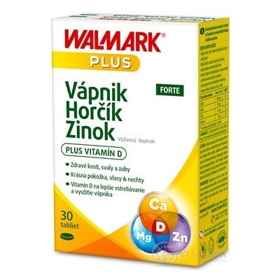 Walmark Vápník Hořčík Zinek FORTE inov.2019 30 tablet – Hledejceny.cz