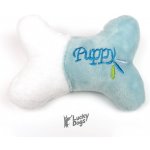 Hračka plyšová pískací kost Puppy MIX barev