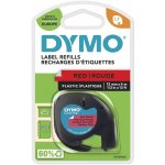 Dymo 91203 černý tisk/červený podklad, 4m, 12mm – Zboží Mobilmania