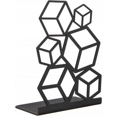 Kovová podpěra na knihy - 3D kostky, stojan – Hledejceny.cz