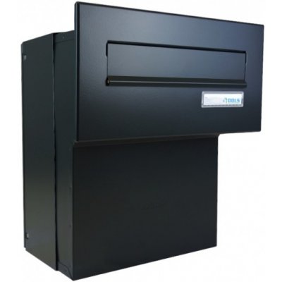 1x poštovní schránka F-046 k zazdění do sloupku + čelní deska se jmenovkou ČD-16 - RAL 9005 MAT. - ČERNÁ – Hledejceny.cz