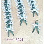 Saténové svatební vývazky V24 (Bottle Green) – Sleviste.cz