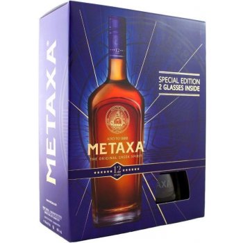 Metaxa 12* 40% 0,7 l (kazeta 2 sklenice)