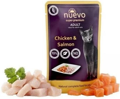 NUEVO cat Adult Chicken & Salmon 16 x 85 g