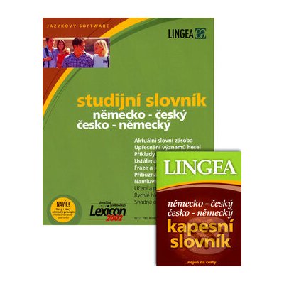 Studijní slovník německo-český a česko-německý na CD-ROM a kapesní slovník - Lingea – Zboží Mobilmania