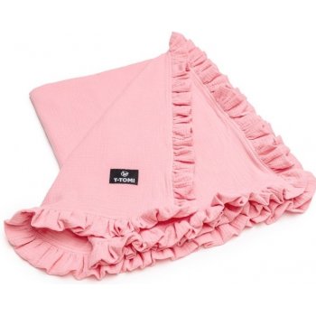 T Tomi Mušelínová deka s volánkem Pink