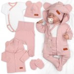 Baby Nellys Bavlněná souprava pro miminko do porodnice 5D Made with love růžová – Sleviste.cz