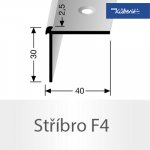 Küberit 870 Schodová hrana F4 stříbrná 2,5 m – Zbozi.Blesk.cz