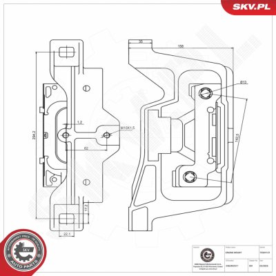Zavěšení a uložení motoru ESEN SKV 75SKV121 – Zboží Mobilmania