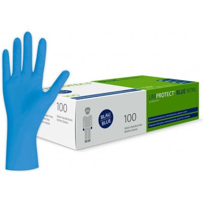 Unigloves Uniprotect nitrilové modré 100 ks – Hledejceny.cz