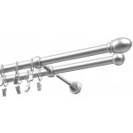 Garol Kovová garnýže dvouřadé 19mm exclusive satyna Oval 160 cm – Zboží Mobilmania