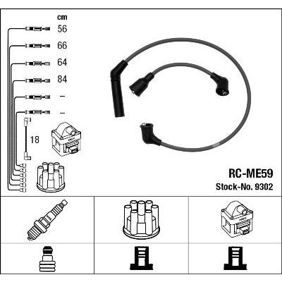 Sada kabelů pro zapalování NGK 9302 – Zboží Mobilmania