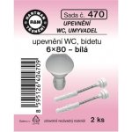 HARTMAN sada k upevnění WC a bidetů, 6*80mm, bílá, sada č. 470 – Hledejceny.cz