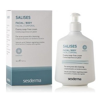 Sesderma Salises antibakteriální čistící gel na obličej a tělo (Salicylic Acid, Sebum-Regulating Complex) 300 ml