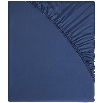 Livarno home Saténové napínací prostěradlo navy modré 90-100x200