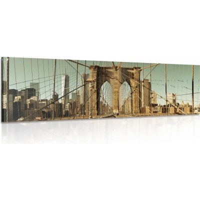 Obraz most Manhattan v New Yorku - 120x40 cm – Zboží Mobilmania