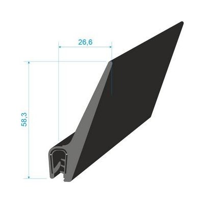 00547020 U-PIRELI s kovovou výztuží s horním těsněním, 78°Sh, U-PVC, bříško-EPDM | Zboží Auto