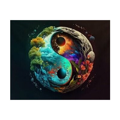 Norimpex diamantové malování Jin a Jang Země 30 x 40 cm – Sleviste.cz