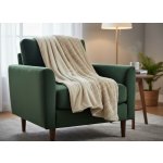 Mybesthome Přehoz na křeslo - sedačku LUXURY světle béžová 70x160 cm – Zboží Dáma