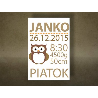 Papilora Obraz na stěnu Naše miminko s textem - 60x90 cm – Hledejceny.cz