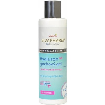VIVACO Vivapharm sprchový gel s kyselinou hyaluronovou pro mytí těla i vlasů 200 ml