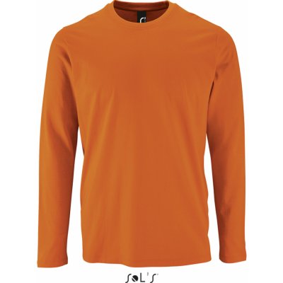 Sol's pánské bavlněné tričko s dlouhými rukávy Imperial oranžová – Zboží Mobilmania