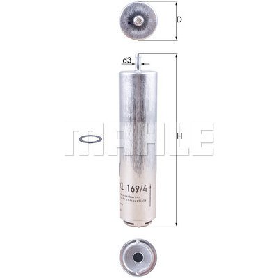 Palivový filtr MAHLE KL169/4D – Hledejceny.cz