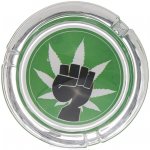 WeedShop Střední skleněný popelník konopný design Popelnik vote – Zboží Dáma