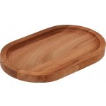 ČistéDřevo Akáciový podnos oválný 20 x 12 cm – Zboží Mobilmania