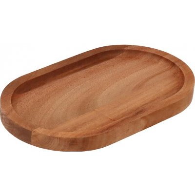 ČistéDřevo Akáciový podnos oválný 20 x 12 cm – Zboží Mobilmania