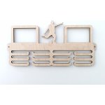 MAJADESIGN Věšák na medaile s fotorámečky fotbal Barevně lakovaný – Hledejceny.cz