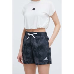 adidas kraťasy dámské vzorované high waist IN7318 šedá