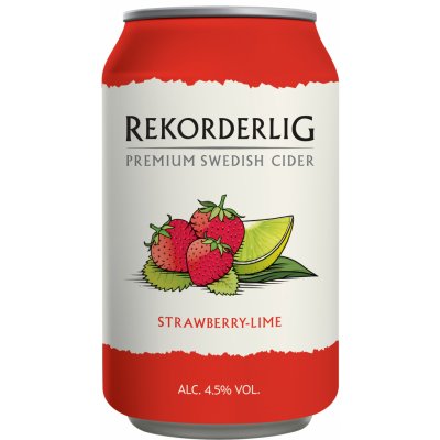 Rekorderlig Strawberry Lime Cider 24 x 0,33 l (plech)
