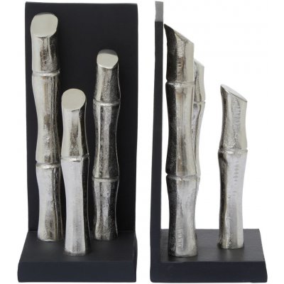 Premier Housewares Hiba zarážka na knihy stříbrná/černá – Zboží Dáma