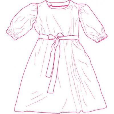 Takoy Elektronický PDF střih dámské šaty ze lnu Aurélia-M-XL – Zboží Dáma