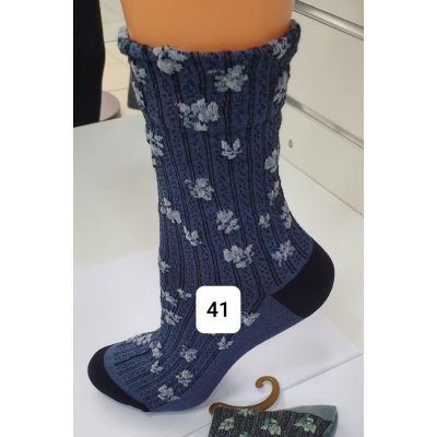 Dámské vzorované ponožky WZ41 modrá