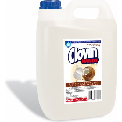 Clovin tekuté mýdlo antibakteriální Mléko a kokos 5 l