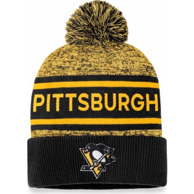 Fanatics pánská zimní čepice Pittsburgh Penguins Authentic Pro Rink Heathered Cuffed Pom Knit – Hledejceny.cz