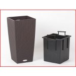 Lechuza Květináč Cubico Cottage Mokka 40 cm – Hledejceny.cz