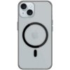 Pouzdro a kryt na mobilní telefon AppleKing transparentní s černým MagSafe iPhone 15 - šedé