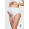 Těhotenské kalhotky Italian Fashion 2PACK těhotenské kalhotky Mama maxi bílá