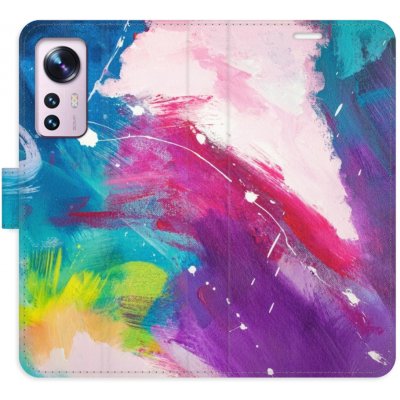 Pouzdro iSaprio Flip s kapsičkami na karty - Abstract Paint 05 Xiaomi 12 / 12X – Zbozi.Blesk.cz