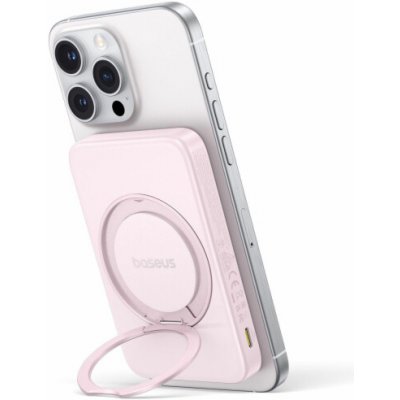 Bezdrátová powerbanka Baseus PicoGo Qi2 5000mAh, 20W růžová | Zboží Auto